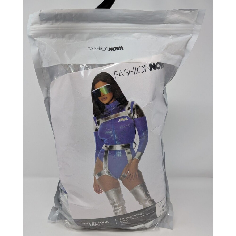 Forplay 552971 Give Me Space Astronaut Costume Y2K Rave 4pc Plus 2X/3X NWT